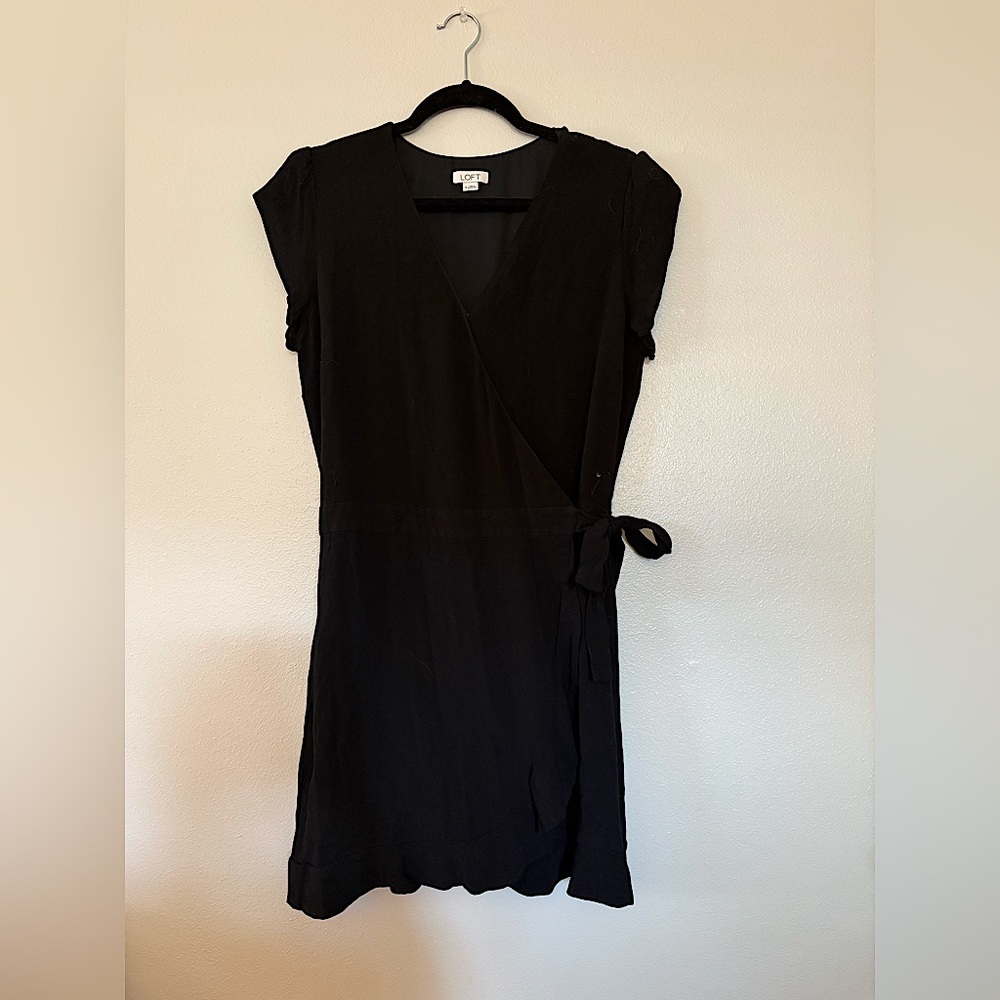 Black Loft Wrap Dress